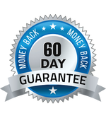 Load image into Gallery viewer, A small, blue icon with “Money Back 60 Day Guarantee” written inside.
